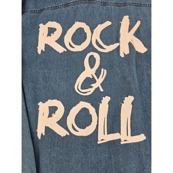 Elan Rock & Roll NWT Women's Distressed Denim Jacket Small - Picture 4 of 15